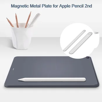 4PCS Lepidlo Magnetické Kovová Platňa, Perá, Nálepky Kryt Držiak pre Apple Ceruzka iPencil 2. Generácie iPad Pro 2. 11/12.9 palec