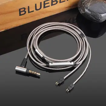 0.78 mm 2pin CIEM Strieborné Pozlátené Audio Kábel S diaľkovým mic Univerzálny