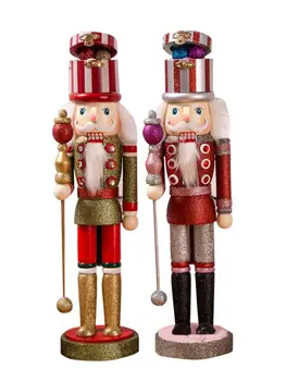 1/3ks Vianočné Ozdoby Tradičné Drevené Kráľ baletu luskáčik Vojak Home Office Stola Remeselníci Bábkové Ornament 35A