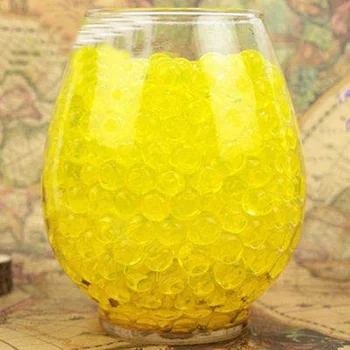 100ks/veľa Žltá Perly v tvare Kryštálu Pôdy Orbiz Pestovanie Cibule Vody Guľôčky Blato Magic balls Jelly svadobné Domova