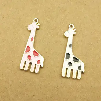 10pcs 12x31mm smalt žirafa kúzlo pre šperky, takže náušnice prívesok, náramok, náhrdelník charm kúzlo dizajn