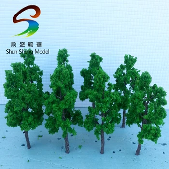 11 cm Novú mierku modelu DIY model tvorby stromy Zelené Model Káblové Treesfor Záhrada Pack Ulici Layout
