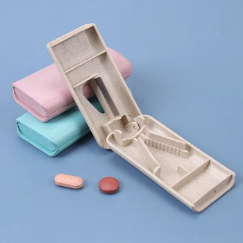 1PC Medicíny Pilulku Držiak na Tablet Fréza Splitter Pilulku Prípade Mini Užitočné Prenosný Úložný Box Tablety Tablet Pilulku Fréza Deliča