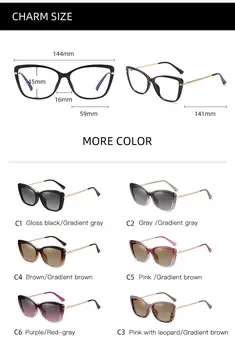 2022 Okuliare Značky dizajnér Polarizované Magnet Klip okuliare, rám ženy Krátkozrakosť, Predpis Okuliarov, Optických slnečné Okuliare
