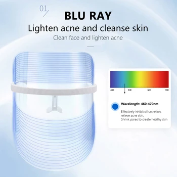 3 Farby Svetla LED Terapia Tváre, Maska Anti-aging Anti Wrinkle Beatuy Nástroje Tváre SPA Beauty Zariadenie Pokožky Utiahnite