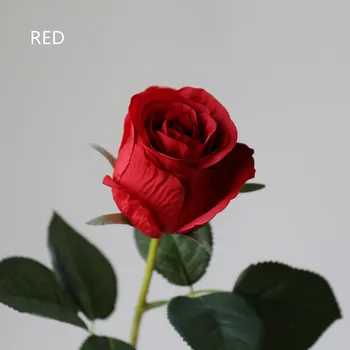 5 ks Falošné Ruže Puky 45 cm/17inch Dlhé Stonky Umelého Hodvábu Ruže Falošné Kvety pre Svadobné Party Domova Kvet Usporiadanie