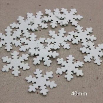 50pcs 4CM Lesk Pena Snowflake Zápisník Appliques/ Craft/ Vianočné Dekorácie