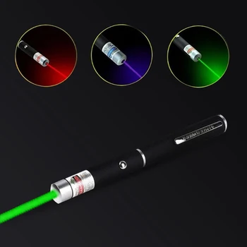 5MW 650nm Zelené Laserové Pero Black Silné Viditeľného Svetla Lúč Laserového bodu 3 farby Silné Vojenské Laserové Ukazovátko Pero Dropshipping