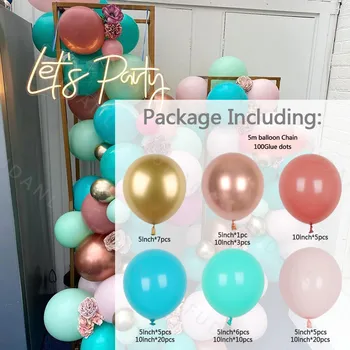 84Pcs Maca Multicolor DIY Balóny Nastaviť Arch Garland Auta Rose Gold Baby Pink Svadobné Baloon Baby Sprcha Krst, Narodeniny, Party