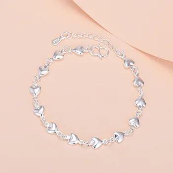 925 Sterling Silver Reťazí Strapec Srdce Star Kúzlo Náramok Pre Ženy, Dievčatá Strana Svadobné Trendy 2022 Módne Šperky