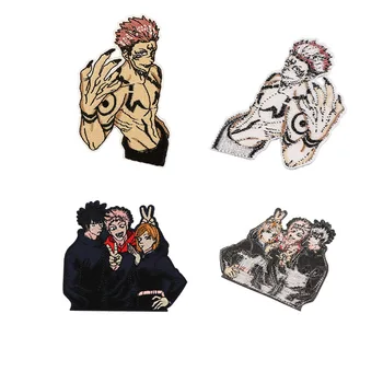 Anime, komiksu Jujutsu Kaisen výšivky škvrny Žehlička na patch pre odevné Doplnky DIY Odev, samolepky, Dekorácie Handričkou