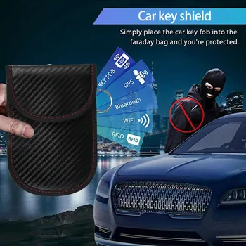 Auto Kľúč, Kryt RFID Signál Okien Premium príveskom, Faraday Box Klietky ProtectorAnti-Theft Anti-Hacking GPS Signálu Blokovania Box