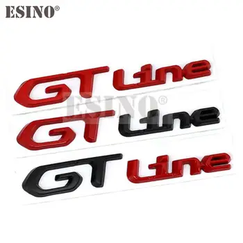 Auto Styling GT Line 3D Kov Chróm Zliatiny Zinku Znak Auto Odznak Tela Fender Lepidlo Znak na Peugeot GT PRIEBEHU 308 508 3008 5008