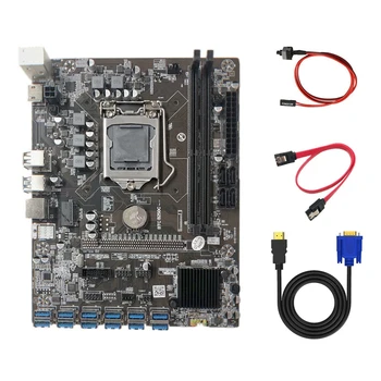 B250C Ťažba Doska s HD Kábel VGA+Switch Kábel usb+SATA Kábel 12 PCIE na USB3.0 Slot GPU LGA1151 Podporu DDR4
