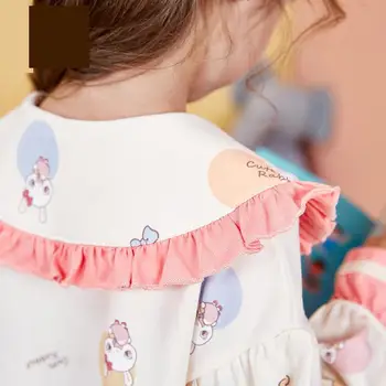 Baby Dievčatá Pyžamo Nastaví na Jar A na Jeseň Sleepwear Bavlna s Dlhým Rukávom Batoľa Dievčenské oblečenie pre voľný čas Princezná 3-9Y detské Pyžamo