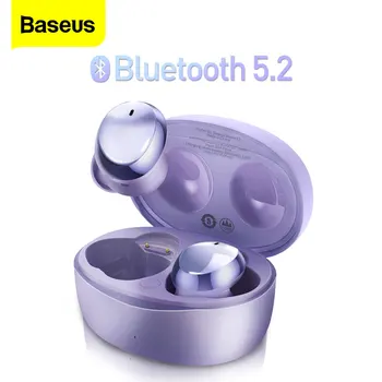 Baseus E2 TWS Bezdrôtový Headphoes Pravda Bezdrôtové Slúchadlá Bluetooth 5.2 Slúchadlá HD Stereo Headset Pre iPhone 13 Samsung štupľov
