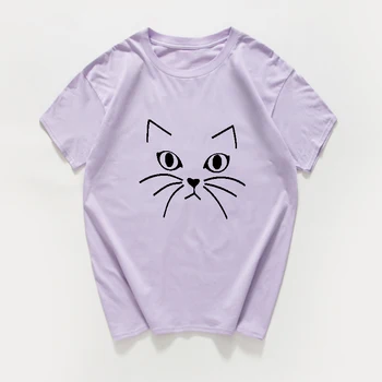 Bavlna COOL CAT ženy tričko príležitostné letné ženy Tričko streetwear novinka nadrozmerných t-shirt muž ženy tee košele homme