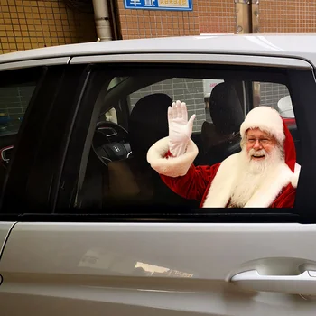 D-1243 Okno Nálepky Santa Claus Série Nepremokavé Auto-styling Vianočné Okno Obtlačok na Auto