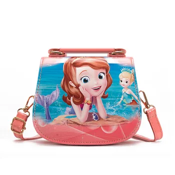Disney princezná deti messenger taška dievča Mrazené Elsa taška cez rameno Sofia kabelka dieťa fashion shopping bag