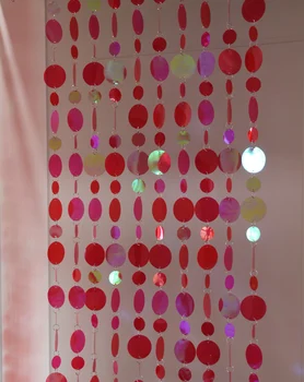 DIY krytý Domáce dekorácie prívesok PVC červená sequin Dvere Závesy nákupné centrum hala festival ozdoby
