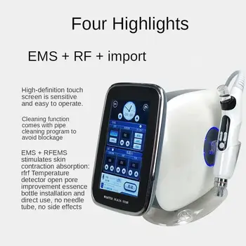 EMS Microneedle RF Stroj Bez Ihly Meso Mezoterapia Zbraň Injektor Face Lifting Vstrekovanie Vody Proti Starnutiu Salón Krásy Zariadenie Y