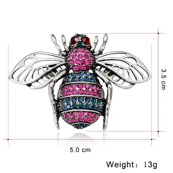 Hemiston Nový Roztomilý Zvierat Brošňa Ručne Maľované Bee Brošňa Módne Doplnky Sveter Hodvábna Šatka Tlačidlo