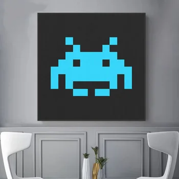 Hru Space Invader Plátno Maľovaní Plagátov a Tlačí na Steny Pop Art Obrazy Cuadros pre život Deti Hoom Izba Dekor