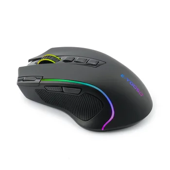 Huo, alebo JI E-Yooso X-11 Wireless Gaming Mouse RGB Podsvietenie MMO 9 Programovateľné Tlačidlo Myši s Makro Záznamu pre Počítač pc Gamer