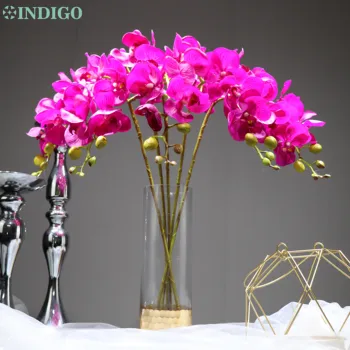 INDIGO - 5 ks/Veľa Phalaenopsis Latexový Náter Orchidea, Kvet Skutočný Dotyk Umelý Kvet Svadobné Party Falošné Kvet Interiérom