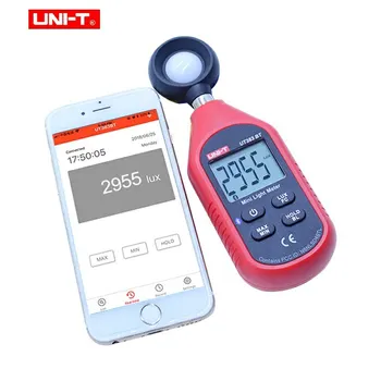 JEDNOTKA UT383BT Digitálny Luxmeter Bluetooth Mini Light Meter Environmentálne skúšobné Zariadenia Handheld Typ Luxmeter Illuminometer
