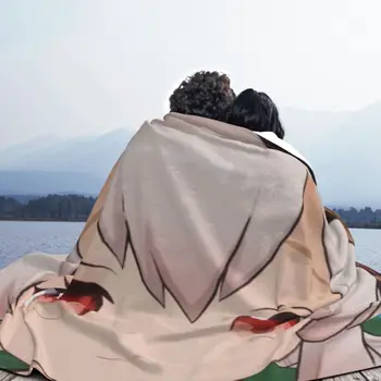 Kawaii Klee Genshin Vplyv Prikrývky Fleece Textilných Dekorácií Anime Hry Prenosné Mäkké Hodiť Deky na Gauč Vonkajšie Koberec Kus