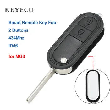 Keyecu Nahradenie Inteligentné Diaľkové Ovládanie Auta príveskom Vysielač 433MHz ID46 čip pre MG 2011-MG3