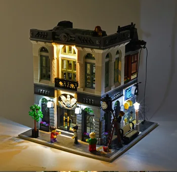 Kompatibilné s Lego 10251 Tehla Banka Stavebné Bloky, LED Osvetlenie Príslušenstvo urob si sám