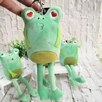 Kreatívne Nový roztomilý 21 cm Roztomilé plyšové cartoon dlhé nohy žaba S arómou zeleného psa legrační tvár, taška dekorácie christmase darček
