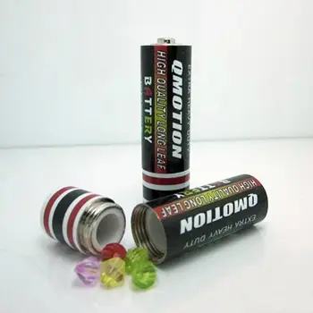 Kreatívne Skryté Kontajner Prípade Tajná Skrýša Odklon Bezpečné AA Batérie Skladovanie Pilulku Box