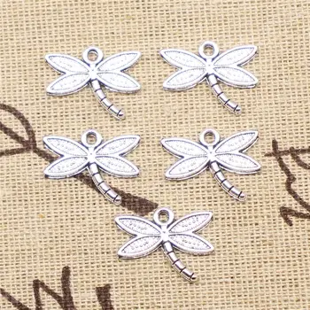 Kúzlo Na Výrobu Šperkov Prívesky Antique Silver Farba Dragonfly 18x14mm 20pcs