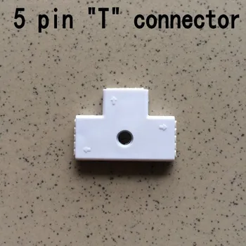 L / T / + Cross typ 5 pin RGBW LED Konektor 5pin Led pásy konektory doprava Zadarmo