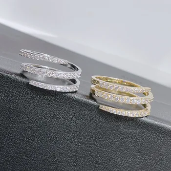 Luxusné Twist Komíny Stohovateľné Prstene Pre Ženy, Svadobné Kubický Zirkón Zapojenie Dubaj Naija Svadobné Prst Prsteň J2049