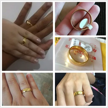 LUXUSTEEL Zlaté Krúžky z Nehrdzavejúcej Ocele Veľkoobchod Jednoduché Krúžky Veľkosť 6-12 Pre Ženy/Mužov Zapojenie Šperky Strany Darček