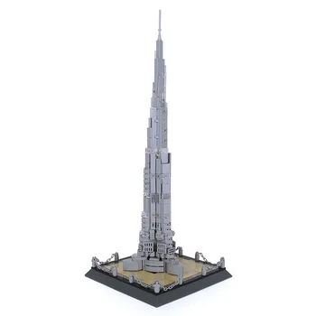 Mailackers City Budov Dubaj Architektúry Orientačný Bod Burj Khalifa Veža Sady Skyline Stavebné Kamene, Tehly Mesto Hračky Pre Chlapcov