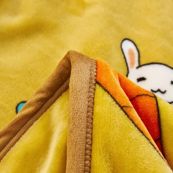 Mrkva prikrývky deky twin plný kráľovná deti králik prikrývky jednoduché mäkké Hodiť Flanelové prikrývky na Posteľ/auto/pohovka pre deti, deky