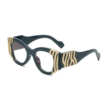Móda Cat Eye Optické Okuliare Ženy, Luxusné Kovové Slnečné Okuliare Retro Jasný Objektív Krátkozrakosť, Predpis Okuliarov Mužov Unisex Okuliare