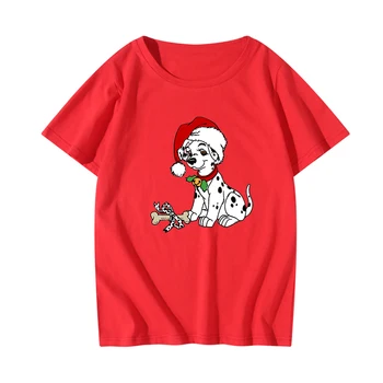 Móda Ženy T-shirt Grafické 101 Dalmatians Vianočné Harajuku Tlačené Disney Top Ladies Roztomilý Kreslený Tee Tričko Ženské Oblečenie