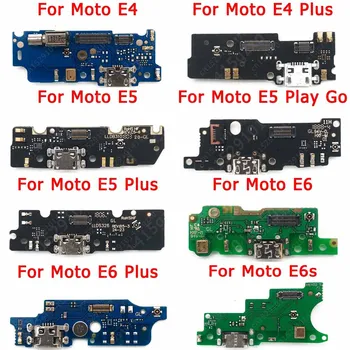 Nabíjací Port Pre Motorola Moto E6 plus E5 Hrať Ísť E4 E6s USB Nabíjanie Doske PCB Dock Konektor Doska Flex Výmena Náhradných Dielov
