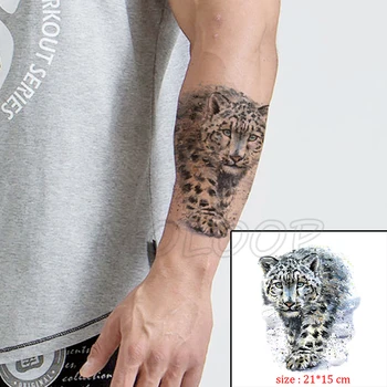 Nepremokavé Dočasné Leopard Lion Zvierat Body Art Rameno Rameno Hrudníka Vlk Jednorožec Tetovanie Nálepky Ženy/Muži Hot Predaj 14,8 V*21 Cm