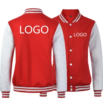 Nové Módne Muži/Chlapec Baseball Jacket LOGO DIY Prispôsobené Dizajnu Mikina Športové Oblečenie pre Mužov Kabát Bomber Bundy Zadarmo lode