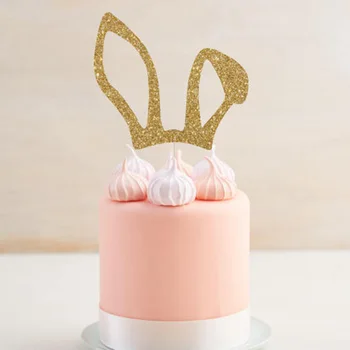 Nový Šťastný Veľkonočný Košíček Vňaťou Roztomilý Králik Vajcia Tortu Vňate Na Veľkú Noc Narodeninovej Party Cake Zdobenie Dodávky Baby Sprcha