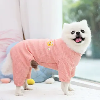Pes Jumpsuit Štyri-Legged Pet Oblečenie pre Malé Psy Pyžamo Šteňa Sleepwear Mačka Trakmi Bišonika Yorkie Chihuahua Pet Oblečenie