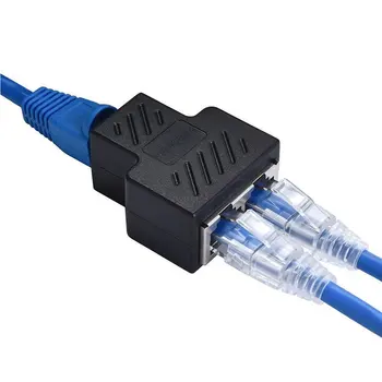 Praktické RJ45 Splitter Adaptér Port CAT5/6 LAN Ethernet Kábel Vysoký Výkon 1 až 2 Spôsoby Duálneho Žena Prepínanie ONLENY