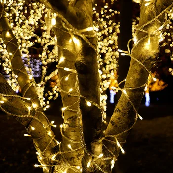 Rozprávkové Svetlo Vodotesný LED Street Garland Vianočné Svetlo Vianočný Dekor Garland Opony String Svetelné Girlandy na Okno Svetlo
